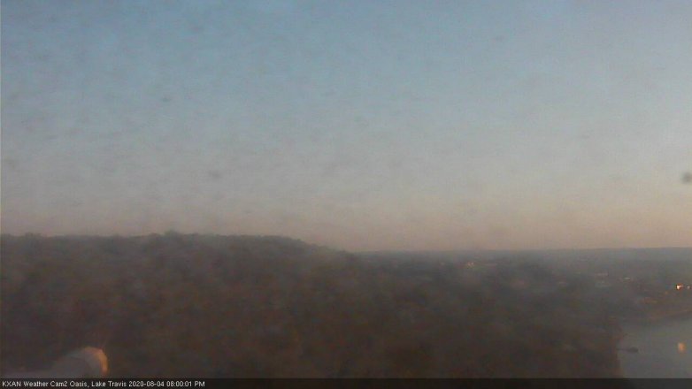 Lake Travis webcam, August 4, 2020 8:00 PM CT