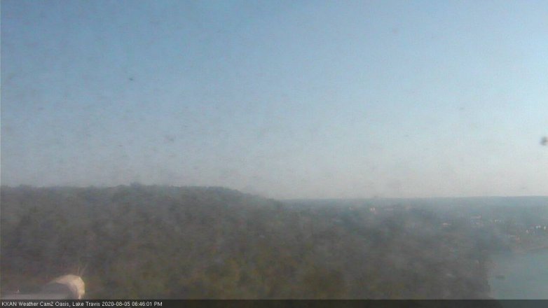 Lake Travis webcam, August 5, 2020 6:45 PM CT