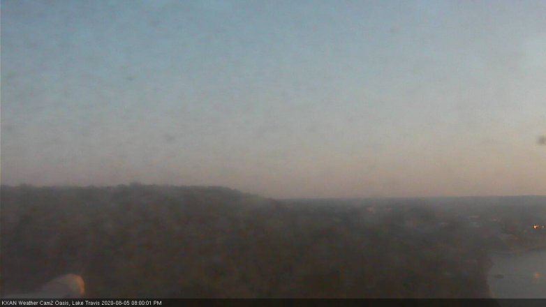 Lake Travis webcam, August 5, 2020 8:00 PM CT