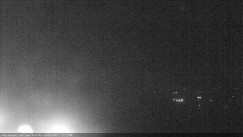 Lake Travis webcam, August 5, 2020 10:00 PM CT