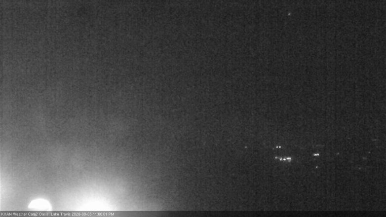 Lake Travis webcam, August 5, 2020 11:00 PM CT