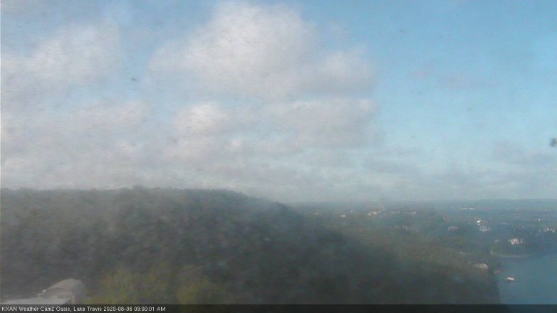 Lake Travis webcam, August 6, 2020 9:00 AM CT