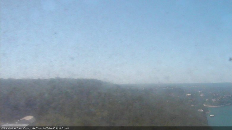 Lake Travis webcam, August 6, 2020 11:45 AM CT