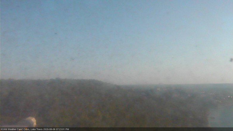Lake Travis webcam, August 6, 2020 7:25 PM CT