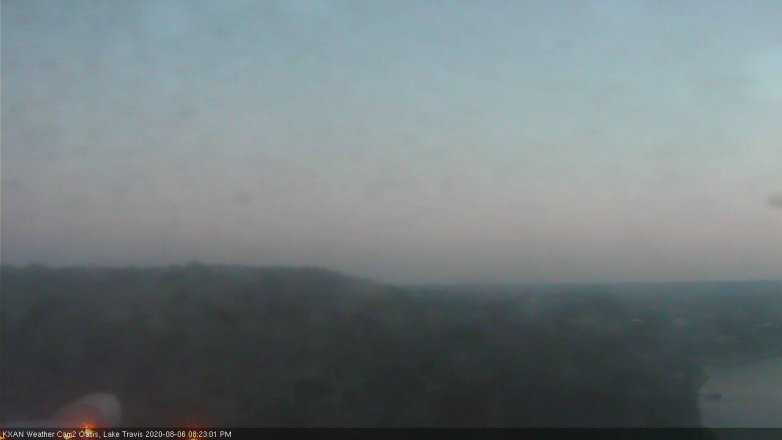 Lake Travis webcam, August 6, 2020 8:25 PM CT