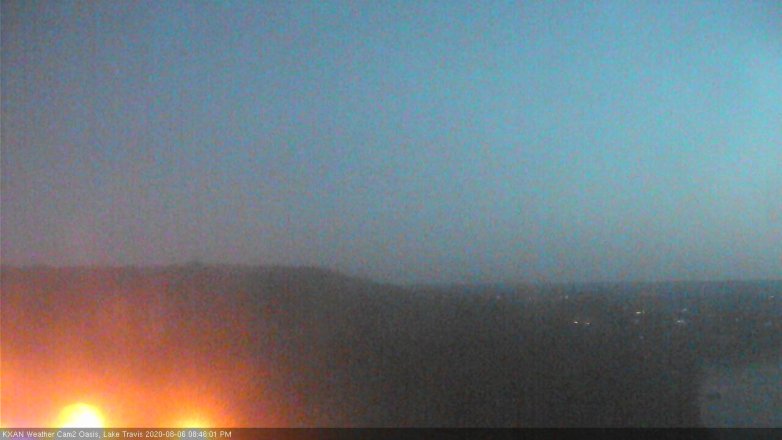 Lake Travis webcam, August 6, 2020 8:45 PM CT