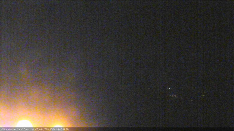 Lake Travis webcam, August 6, 2020 9:45 PM CT