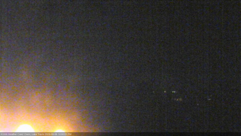 Lake Travis webcam, August 6, 2020 10:00 PM CT