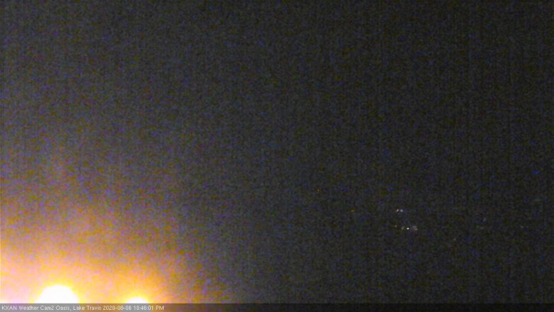 Lake Travis webcam, August 6, 2020 10:45 PM CT
