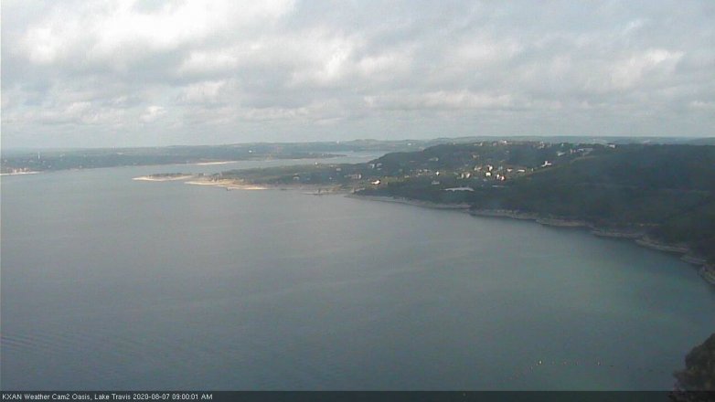 Lake Travis webcam, August 7, 2020 9:00 AM CT