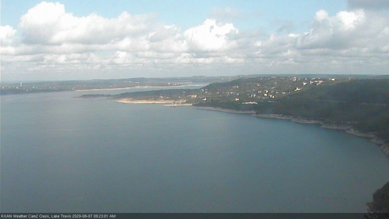 Lake Travis webcam, August 7, 2020 9:25 AM CT