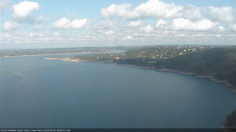 Lake Travis webcam, August 7, 2020 9:45 AM CT
