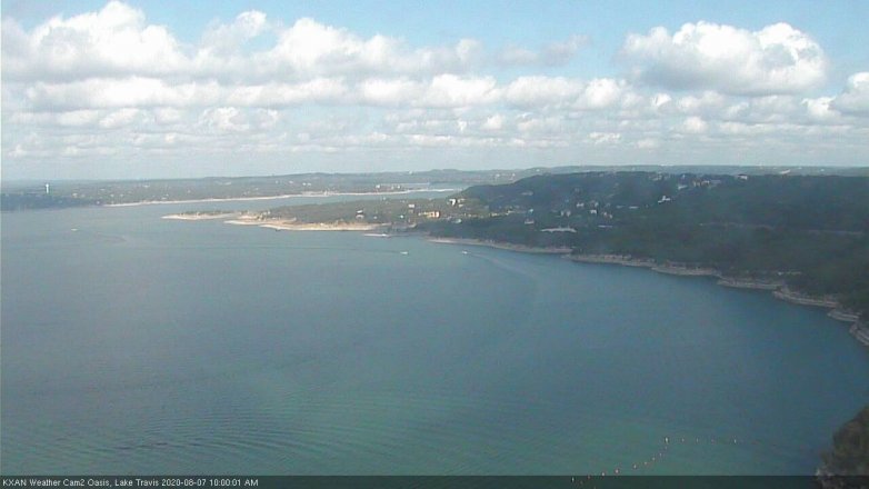 Lake Travis webcam, August 7, 2020 10:00 AM CT