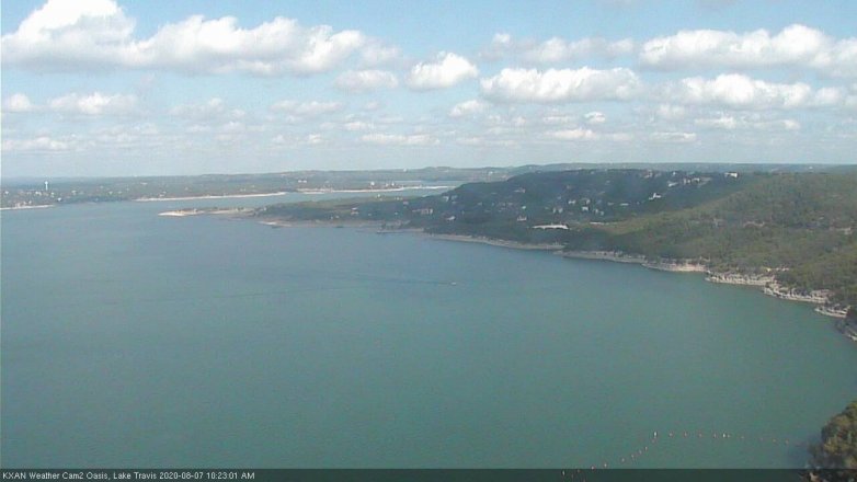Lake Travis webcam, August 7, 2020 10:25 AM CT