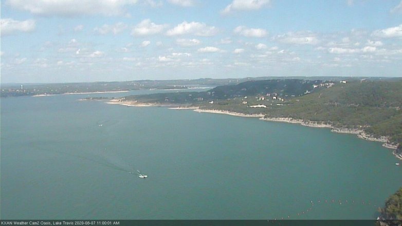 Lake Travis webcam, August 7, 2020 11:00 AM CT