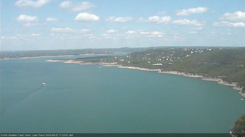 Lake Travis webcam, August 7, 2020 11:25 AM CT