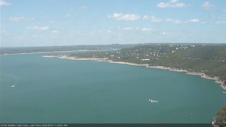 Lake Travis webcam, August 7, 2020 11:45 AM CT