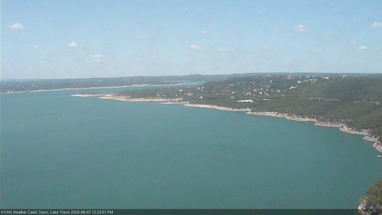 Lake Travis webcam, August 7, 2020 12:25 PM CT