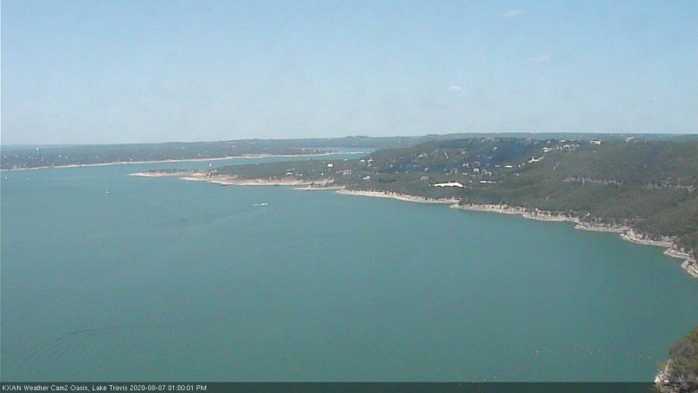 Lake Travis webcam, August 7, 2020 1:00 PM CT