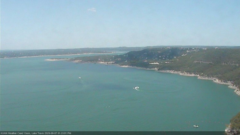 Lake Travis webcam, August 7, 2020 1:25 PM CT