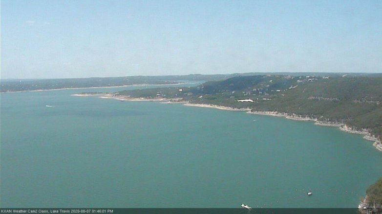 Lake Travis webcam, August 7, 2020 1:45 PM CT