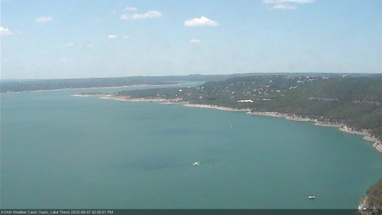 Lake Travis webcam, August 7, 2020 2:00 PM CT