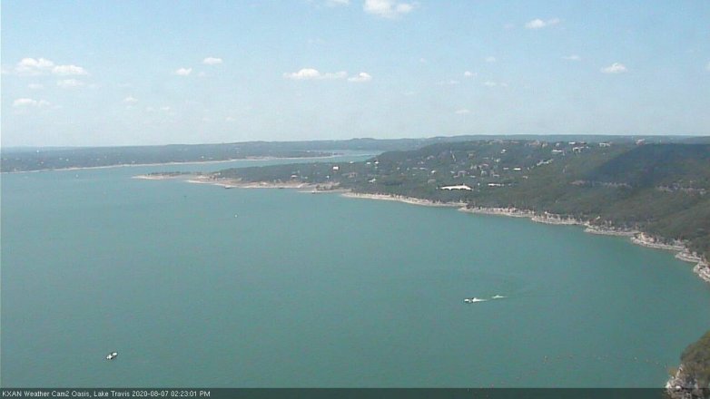 Lake Travis webcam, August 7, 2020 2:25 PM CT
