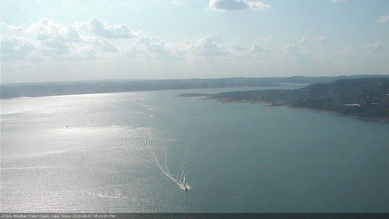 Lake Travis webcam, August 7, 2020 5:25 PM CT