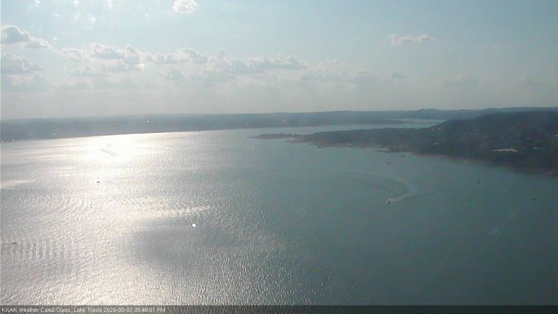 Lake Travis webcam, August 7, 2020 5:45 PM CT