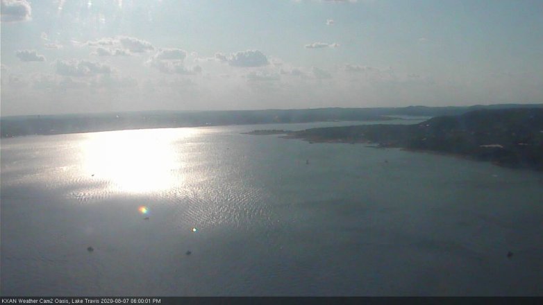 Lake Travis webcam, August 7, 2020 6:00 PM CT