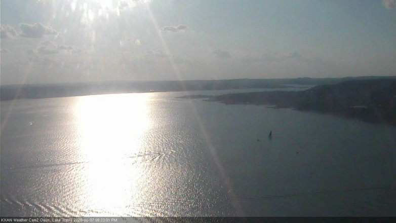Lake Travis webcam, August 7, 2020 6:25 PM CT
