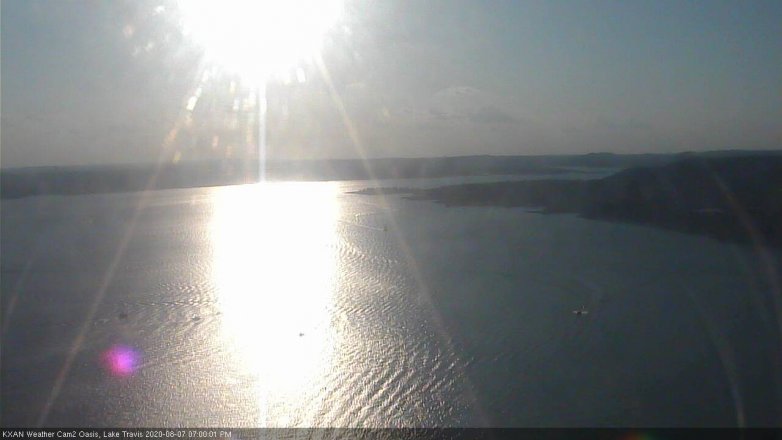 Lake Travis webcam, August 7, 2020 7:00 PM CT