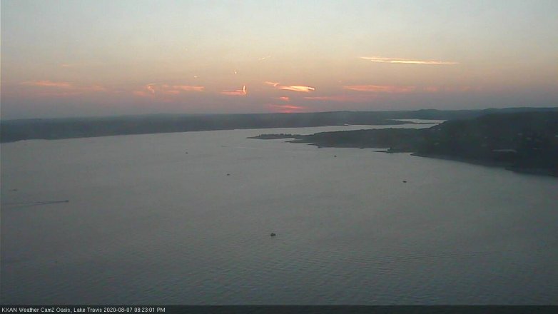 Lake Travis webcam, August 7, 2020 8:25 PM CT
