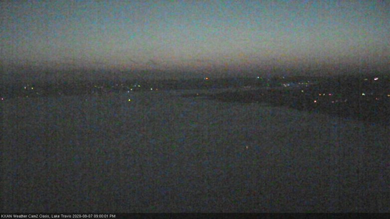 Lake Travis webcam, August 7, 2020 9:00 PM CT