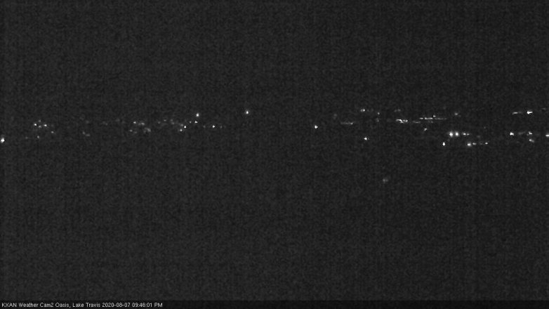 Lake Travis webcam, August 7, 2020 9:45 PM CT
