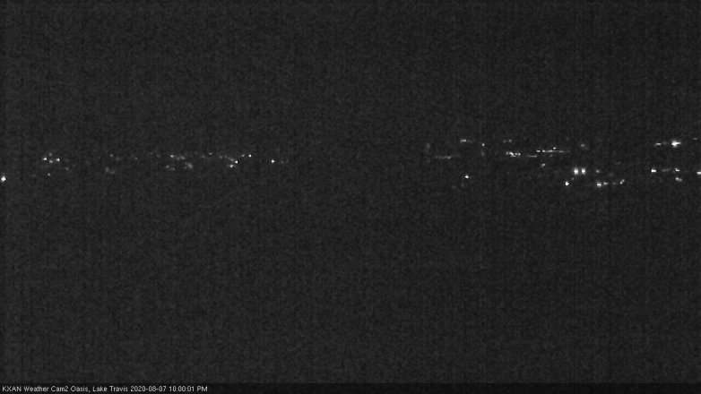 Lake Travis webcam, August 7, 2020 10:00 PM CT