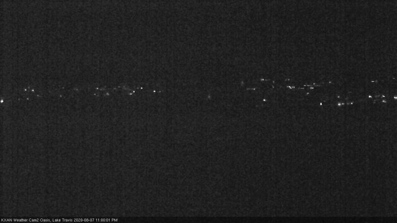 Lake Travis webcam, August 7, 2020 11:00 PM CT