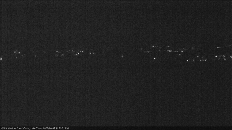 Lake Travis webcam, August 7, 2020 11:25 PM CT