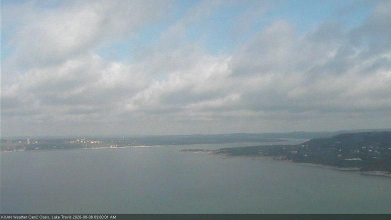 Lake Travis webcam, August 8, 2020 9:00 AM CT