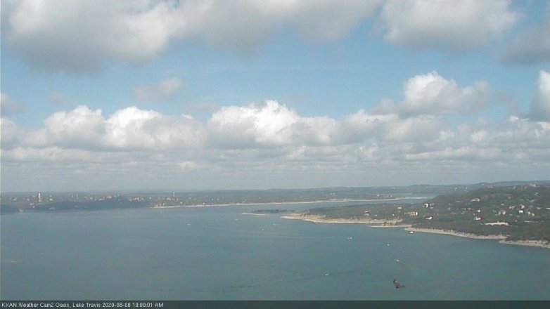 Lake Travis webcam, August 8, 2020 10:00 AM CT