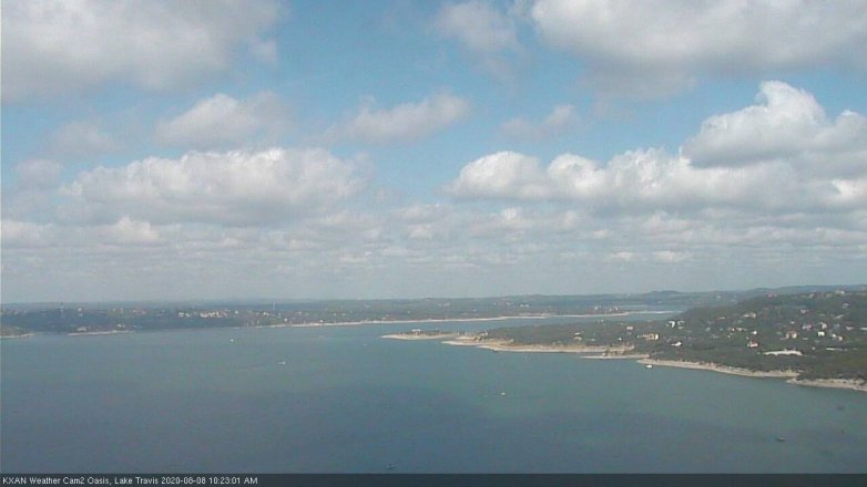 Lake Travis webcam, August 8, 2020 10:25 AM CT