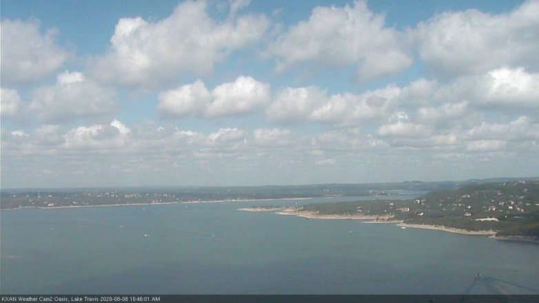Lake Travis webcam, August 8, 2020 10:45 AM CT