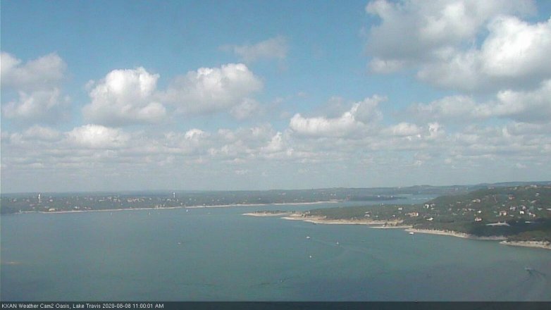 Lake Travis webcam, August 8, 2020 11:00 AM CT