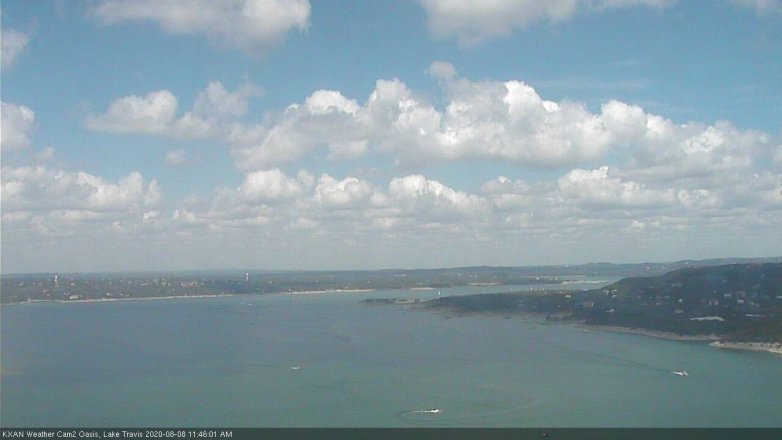 Lake Travis webcam, August 8, 2020 11:45 AM CT