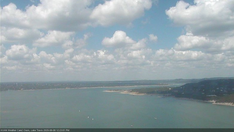 Lake Travis webcam, August 8, 2020 12:25 PM CT