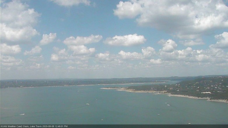 Lake Travis webcam, August 8, 2020 12:45 PM CT