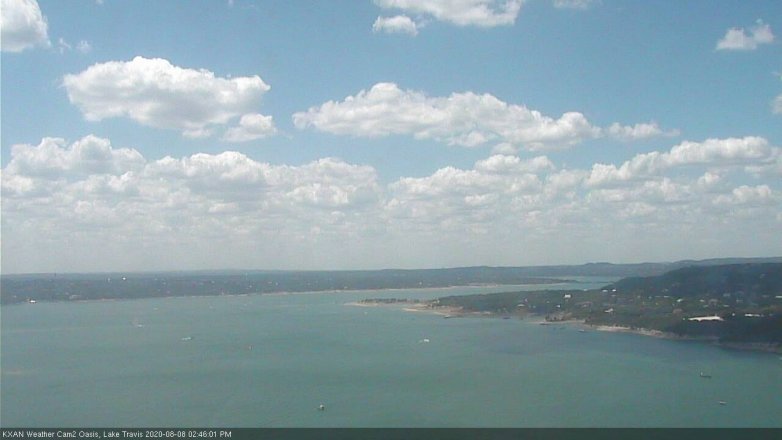 Lake Travis webcam, August 8, 2020 2:45 PM CT