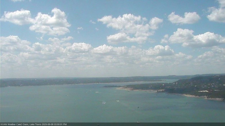 Lake Travis webcam, August 8, 2020 3:00 PM CT