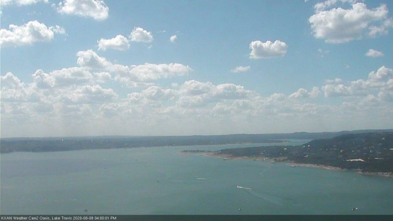 Lake Travis webcam, August 8, 2020 4:00 PM CT