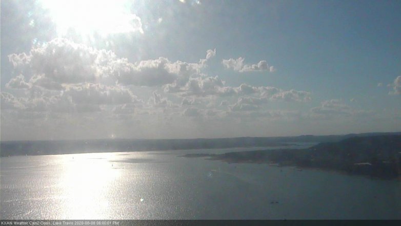 Lake Travis webcam, August 8, 2020 6:00 PM CT